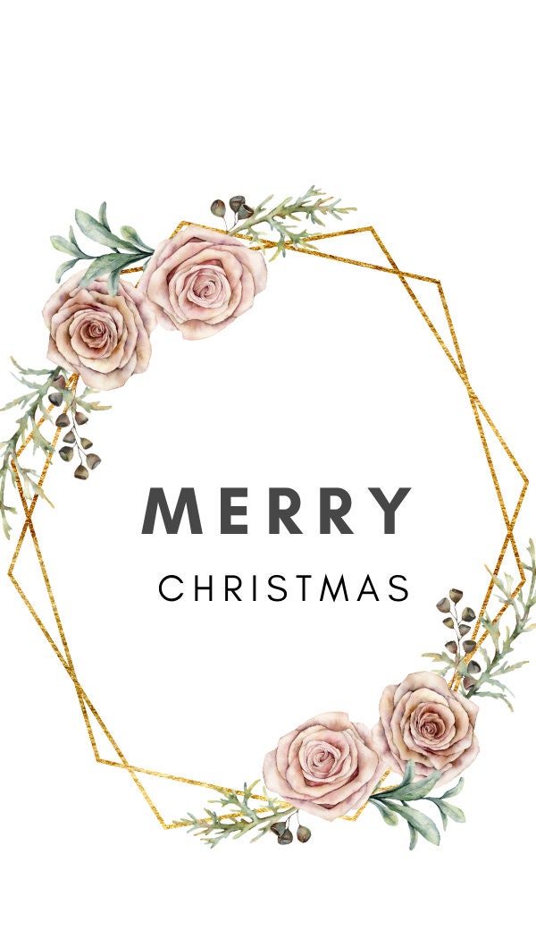 Light Colors Christmas Tags Design, Printable/Digital, Flower Christmas Greeting Tags for Gifts, Christmas/Holidays/Thanksgiving