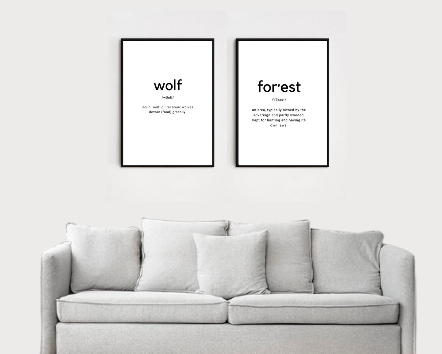 Life Is Amazing Inspirational Qoute | Wolf in a Forest Silhouette | Set of 3 Digital Designs | LR Knost Quote | 3 Pieces Wall art