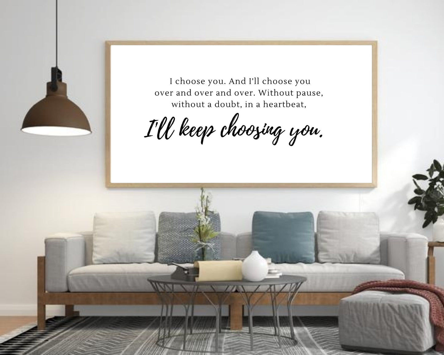 2 Pieces | Bless The Food Before Us Wall Sign| I choose you and I'll keep you choosing you | Kitchen Signs | Farmhouse Wall Decor