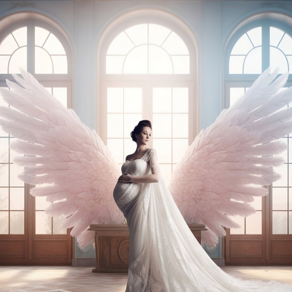 Maternity Backdrops Digital Backdrops Digital Angel Wings Maternity Studio Digital Studio Background Photoshoot Photographer Props Youtubers