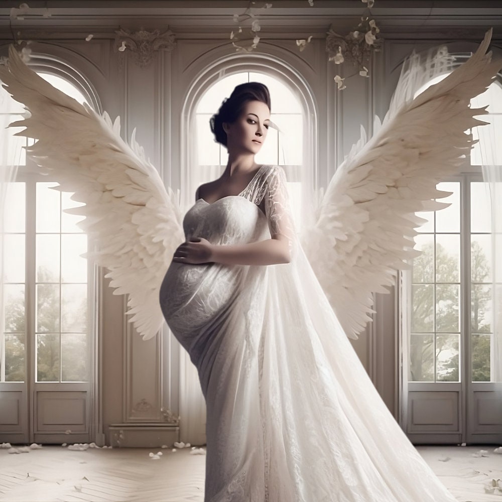 Maternity Backdrops Digital Backdrops Digital Angel Wings Maternity Studio Digital Studio Background Photoshoot Photographer Props Youtubers