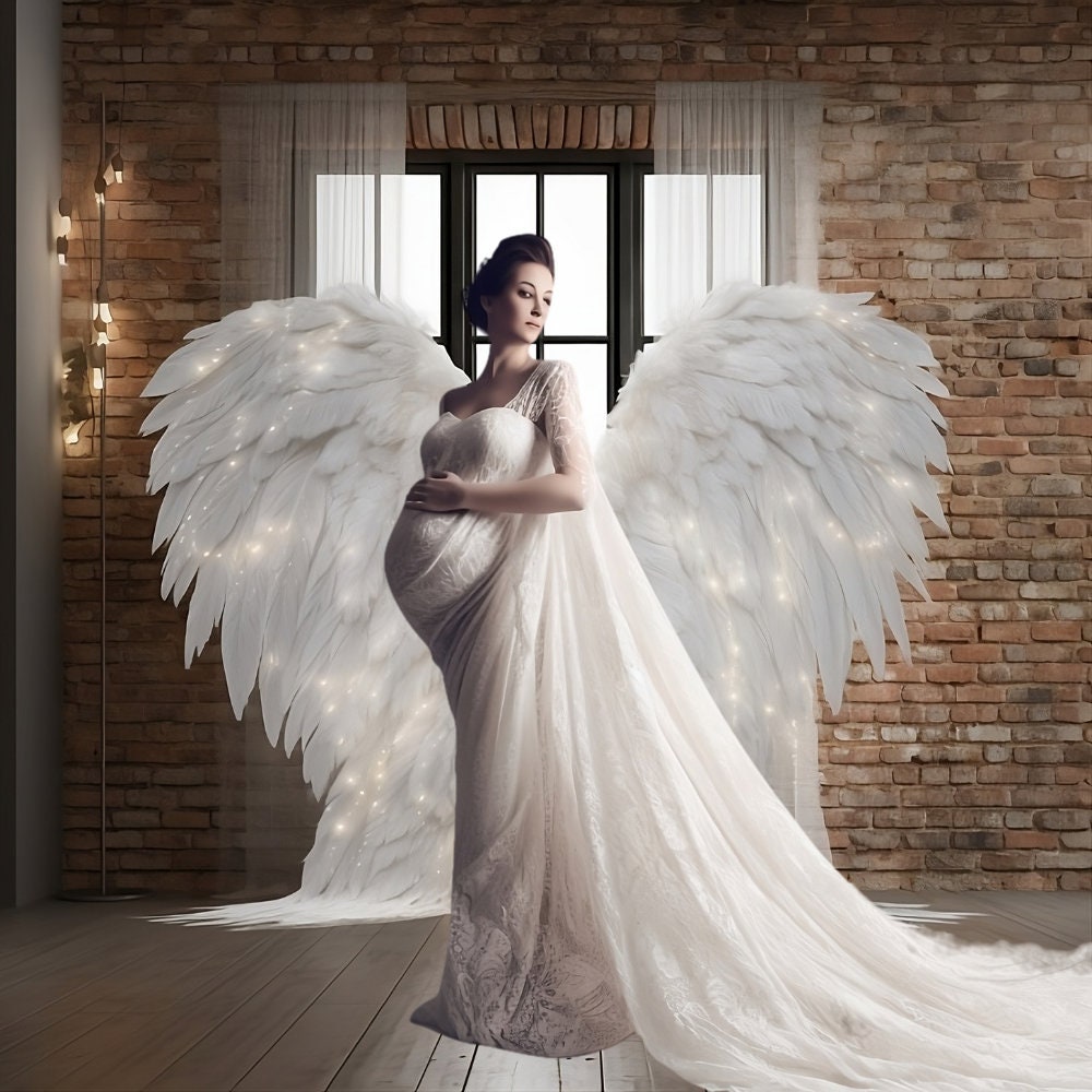 Maternity Backdrops Digital Backdrops Digital Angel Wings Maternity Studio Digital Studio Background Photoshoot Photographer Props Youtubers