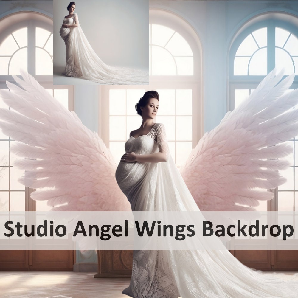 Digital Backdrops Maternity Studio Maternity Angel Wings Chic Backgrounds Textures Photoshoot Fine Art Overlays Photoshop