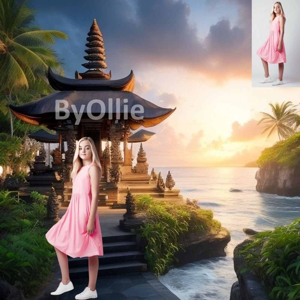 Nature Digital Backgrounds Exquisite Beach Exotic Paradise Photo Backdrops Authentic Korean Dream Vacation Wedding Couple Honeymoon Travel