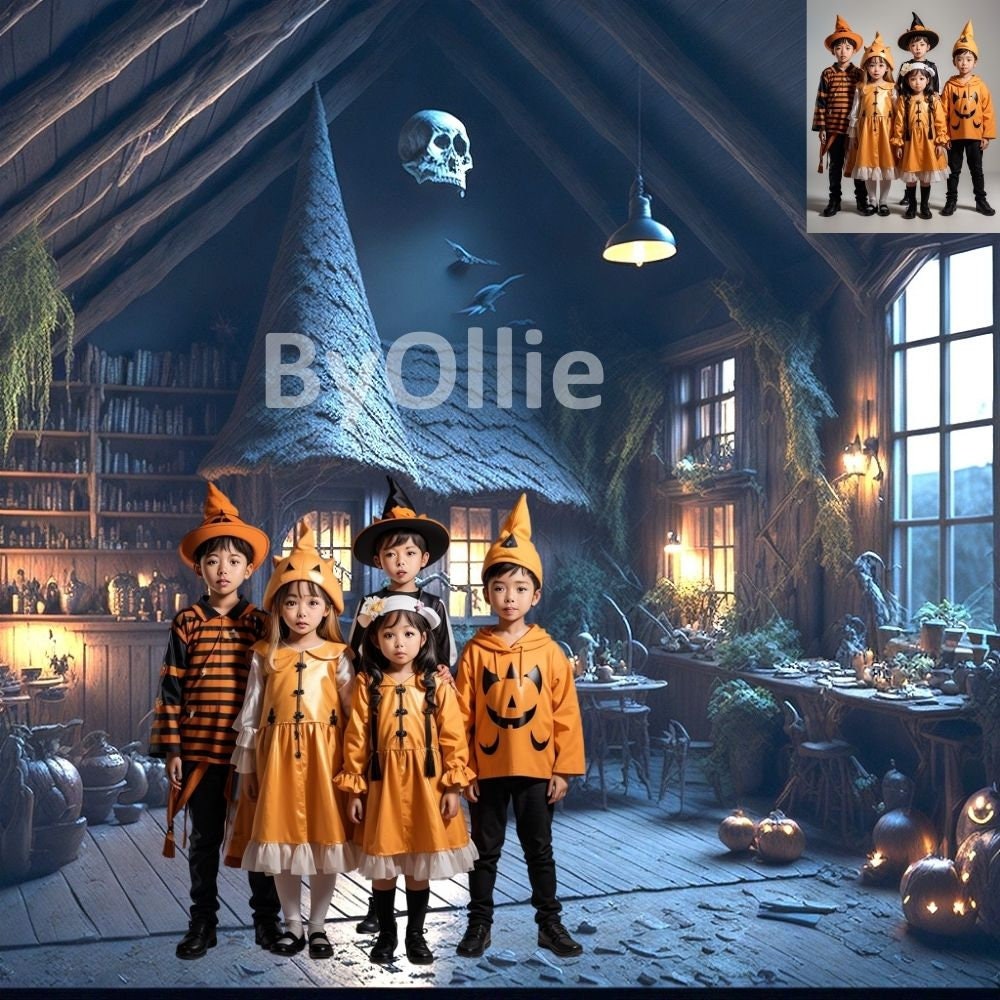 15 Haunted Creepy Halloween Scary Rooms Gothic Spooky Trick or Treat Studio CG Castle Digital Backdrops Pumpkin Backgrounds Photo Overlays