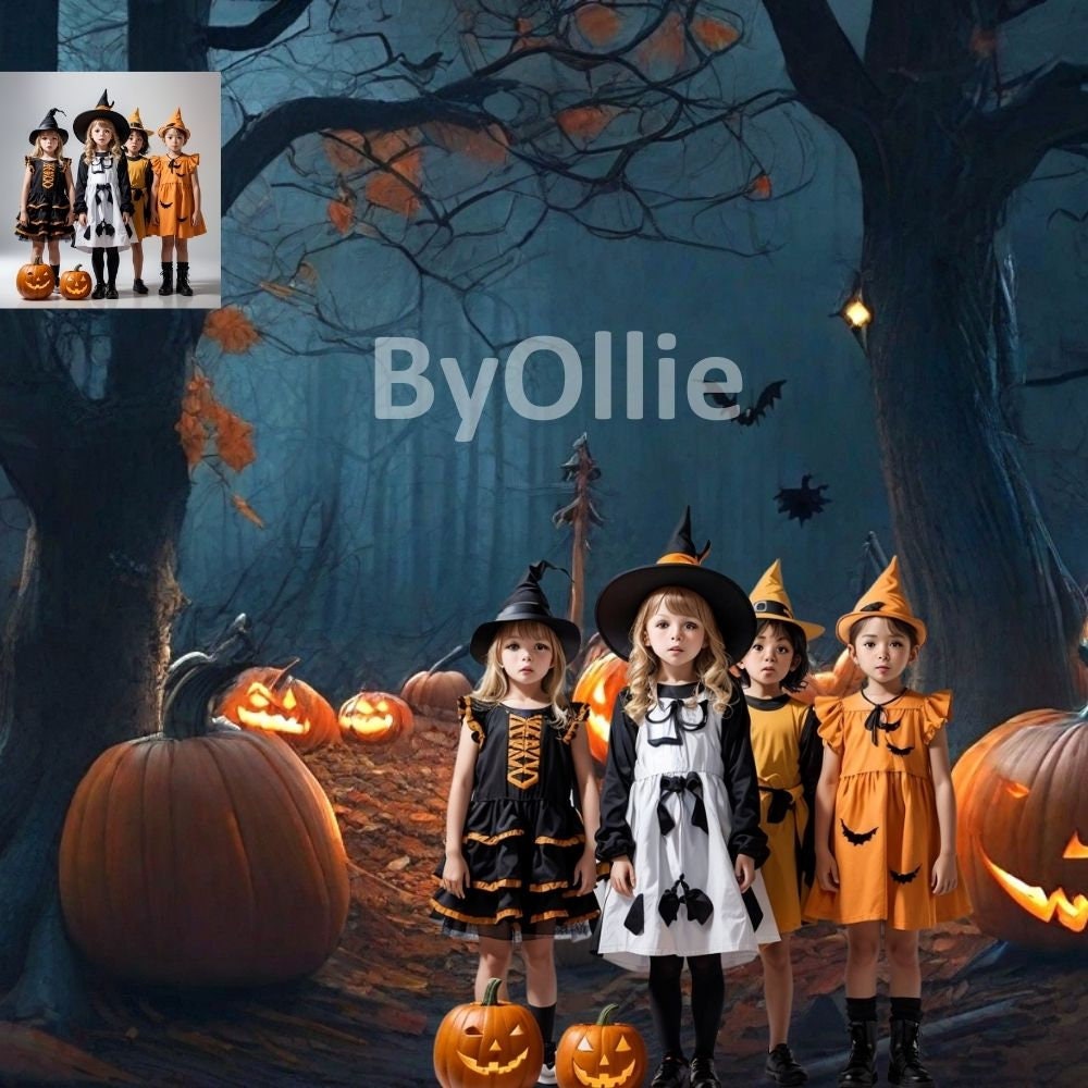 12 Halloween Haunted Creepy Scary Rooms Gothic Spooky Trick or Treat Studio CG Castle Digital Backdrops Pumpkin Backgrounds Photo Overlays