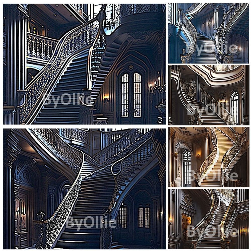 16 Luxe Luxury Ballroom Mansion Royal Castle Grand Stairs Wedding Maternity Digital Backgrounds Majestic Staircase Texture Photograph Studio