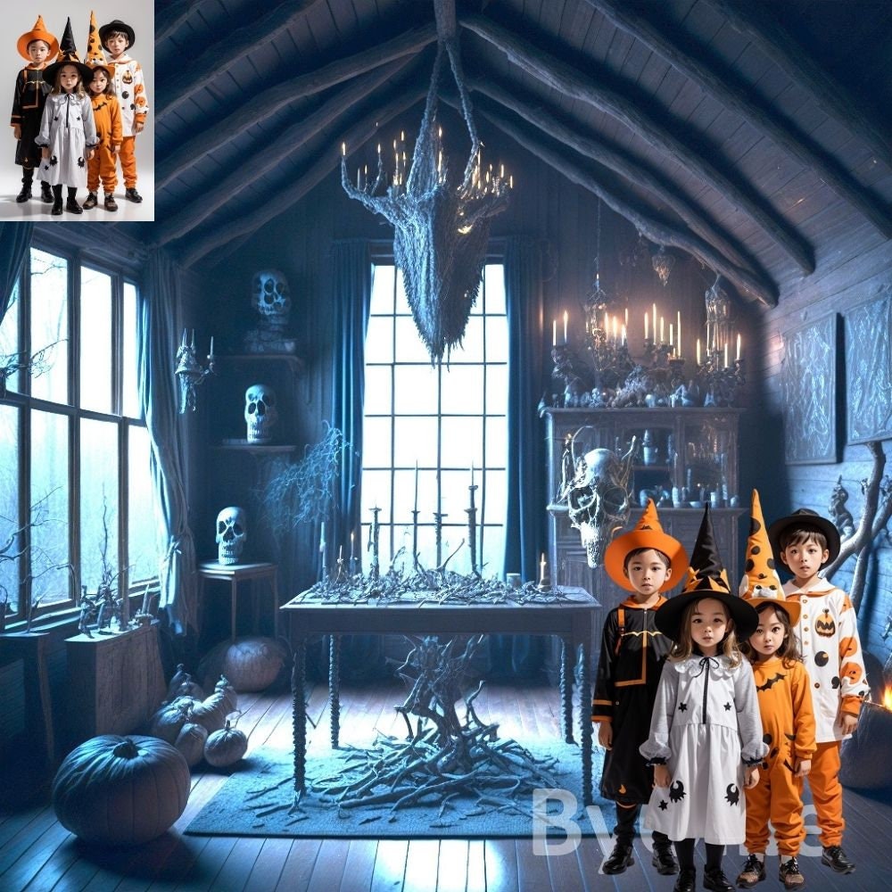 15 Haunted Creepy Halloween Scary Rooms Gothic Spooky Trick or Treat Studio CG Castle Digital Backdrops Pumpkin Backgrounds Photo Overlays