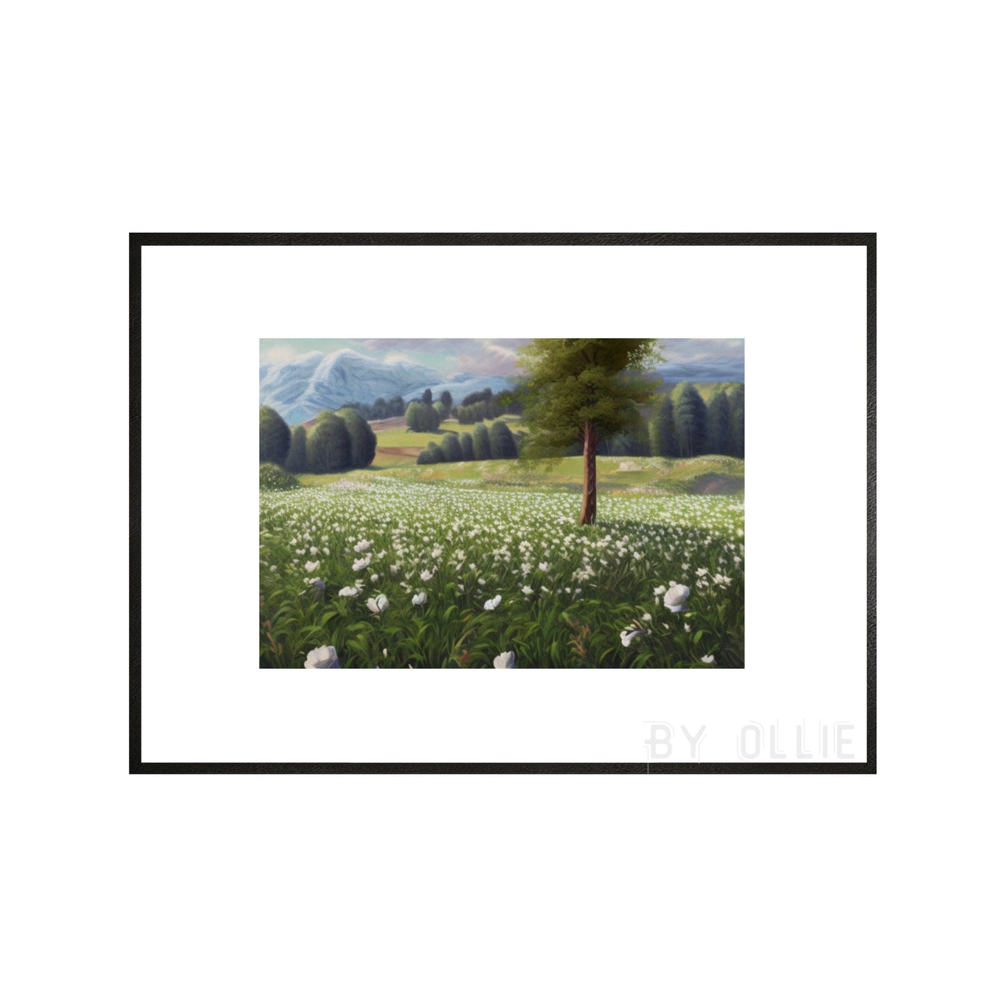 Printable Tranquil Meadow Vintage Country Landscape Painting Art Digital Download Digital Wall Art Instant Digital Painting for Home Decor