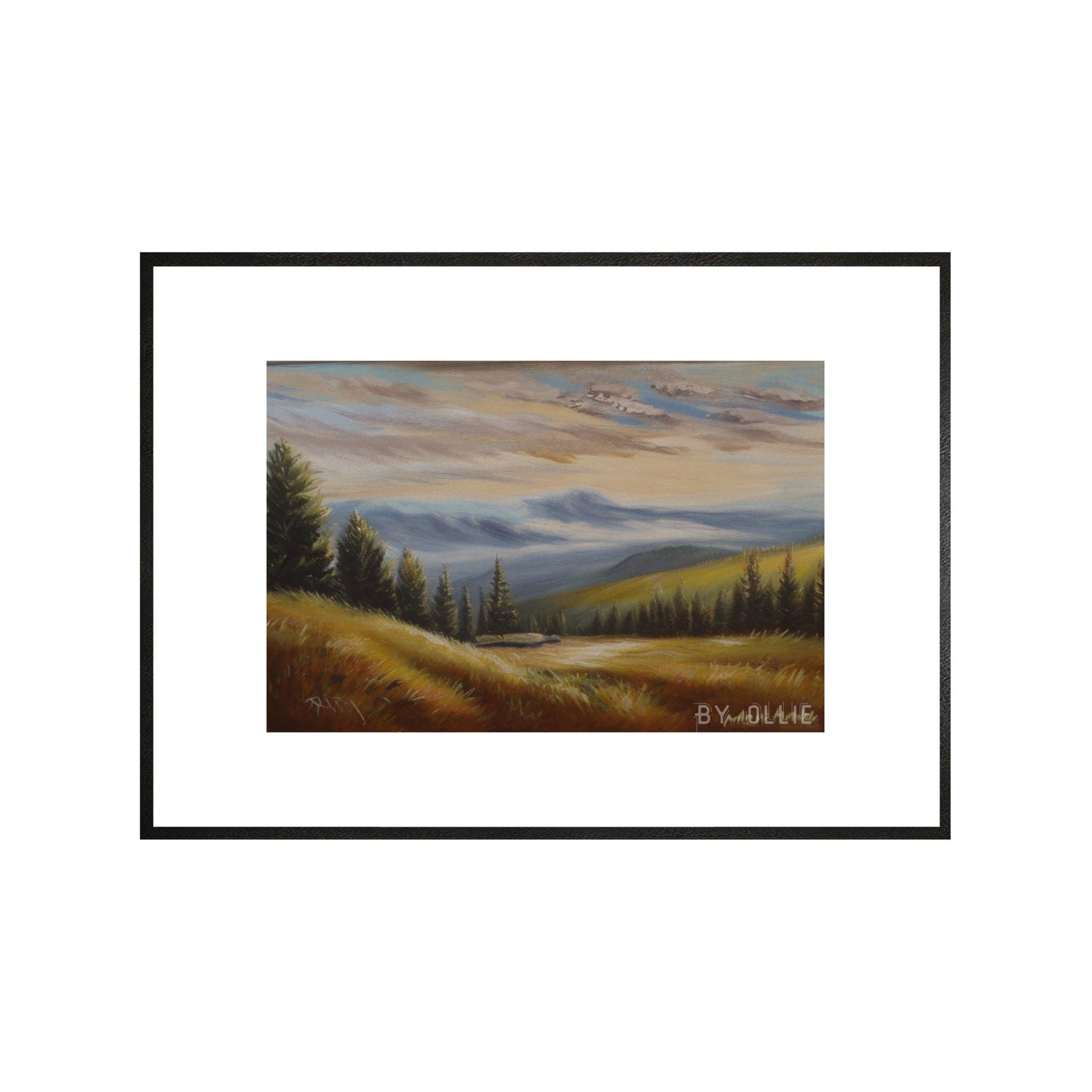 Rustic Mountain Oil Painting | Vintage Landscape Digital Print | Downloadable PRINTABLE | Digital Art | Digital Painting for office