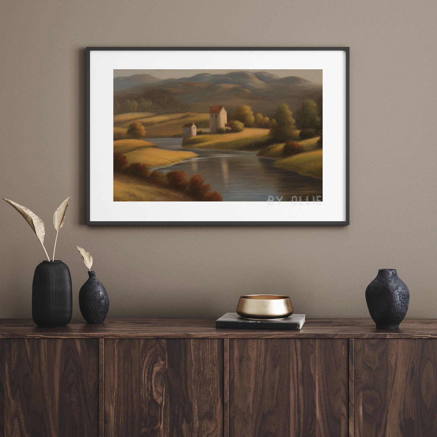 Elegant Vintage Autumn Landscape Oil Painting Luxury Art DIGITAL Instant Decor Sophisticated Digital Artwork Digital Painting for Mansions