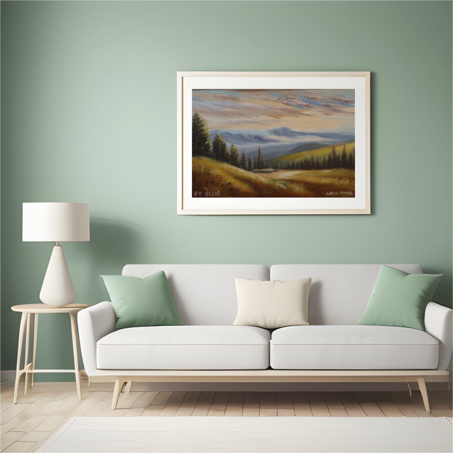 Rustic Mountain Oil Painting | Vintage Landscape Digital Print | Downloadable PRINTABLE | Digital Art | Digital Painting for office