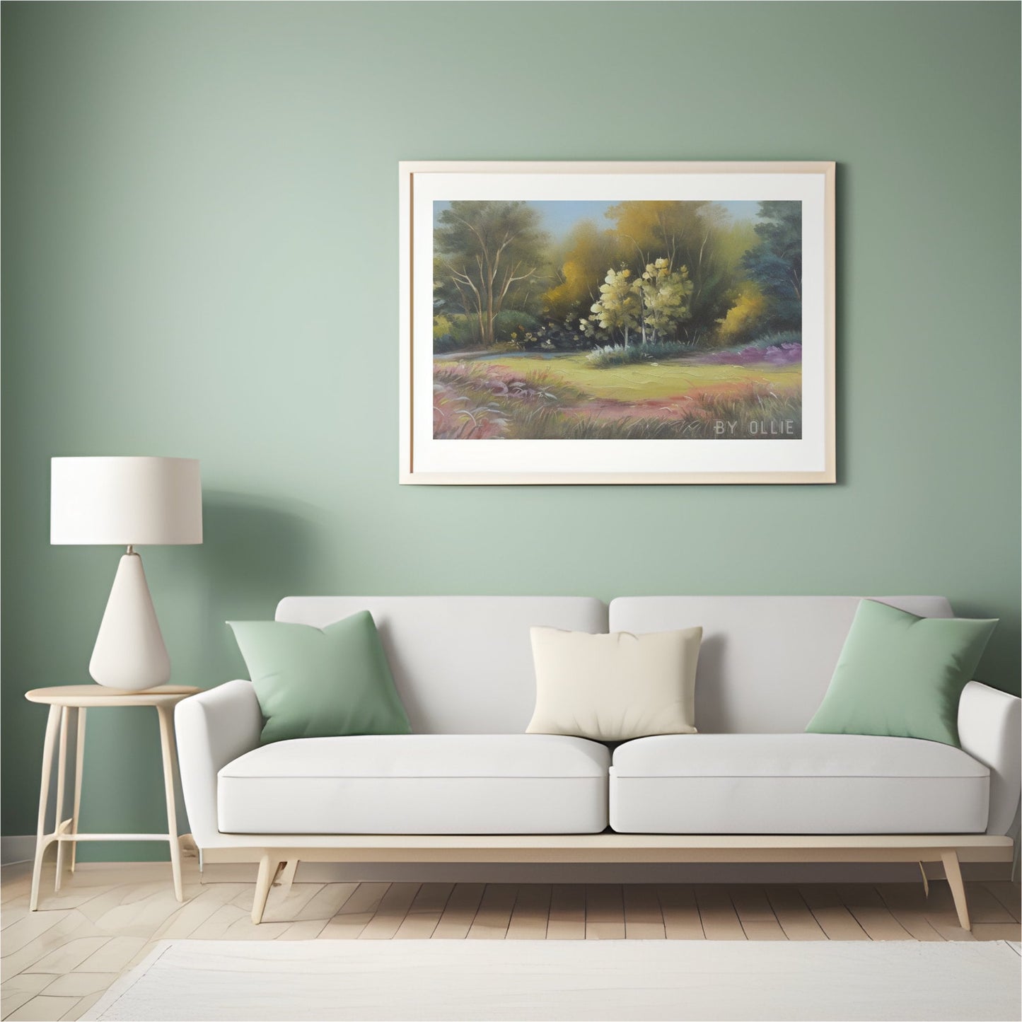 Vibrant Spring Landscape Art Vintage Print Country Landscape Painting Colorful Grass Oil Painting Farmhouse Decor Digital Wall Art Painting