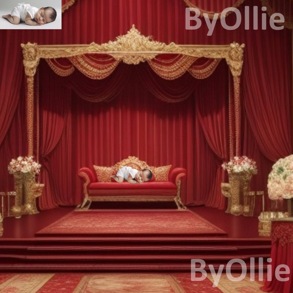 10 Valentines Luxury Red Gold Mansion Palace Digital Backdrop Studio Backdrop Overlays Fine Art Textures Photoshop Overlays Castle Backdrop