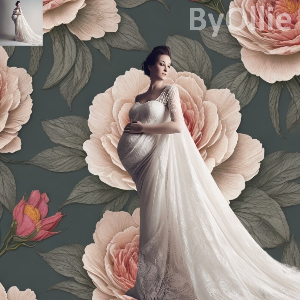 Floral Fine Art Floral Digital Backdrops Maternity Backdrop Overlays Photography Digital Background Overlays Photoshop Textures Overlays