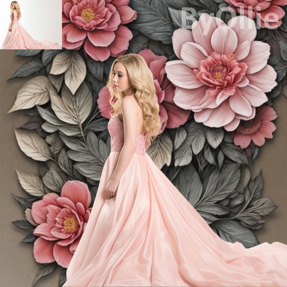 Floral Fine Art Floral Digital Backdrops Maternity Backdrop Overlays Photography Digital Background Overlays Photoshop Textures Overlays